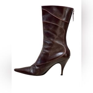 Anya Hindmarch brown pointed boots